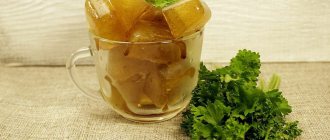 Ice from parsley decoction